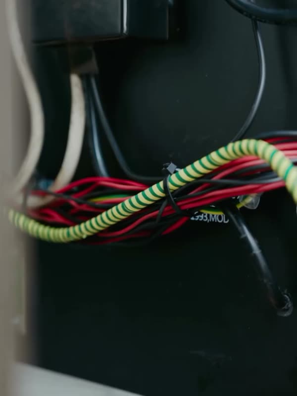 Electrician working on a meter box
